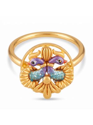 Twin Avian Casting Gold Ring-hover