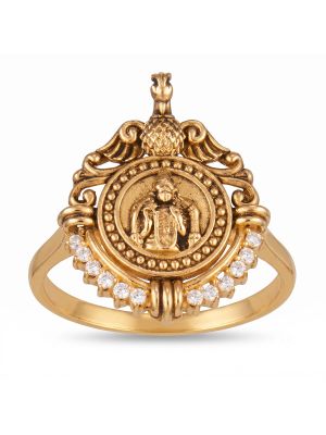 Radiance Meenakshi Peacock Gold Ring-hover