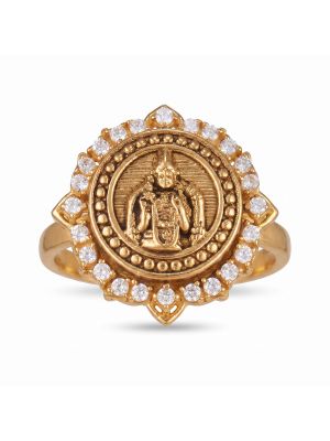 Devi Meenakshi Stones Gold Ring-hover