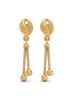 Swirl Leaf Casting Gold Chain Drops-hover