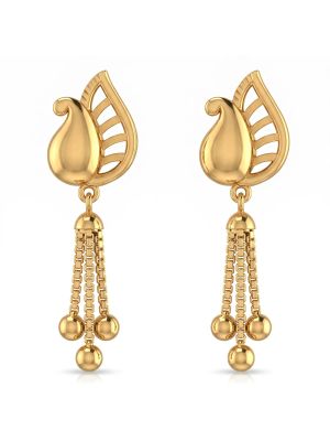 Mayura Paisley Casting Gold Chain Drops-hover