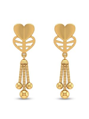 Lovely Heart Casting Gold Chain Drops-hover