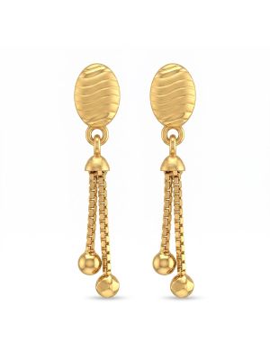 Modern Ripple Casting Gold Chain Drops-hover