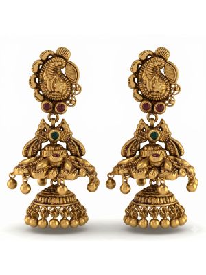 Antique Mango Jimiikki Kammal Gold Earrings-hover