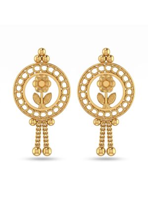 Fancy Blossom Loop Gold Casting Drops-hover