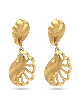 Bold Paisley Drop Casting Gold Drops-hover