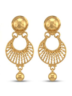 Minimalist Swirl Dangle Gold Drops-hover