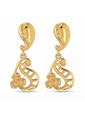 Floral Paisley Gold Casting Drops-hover