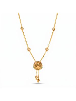 Antique Lakshmi Mugappu Gold Chain-hover