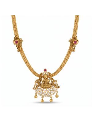 Divine Lakshmi Mayura Rope Gold Necklace-hover