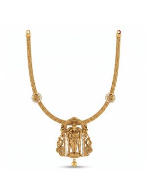 Royal Mayura Meenakshi Gold Necklace-hover