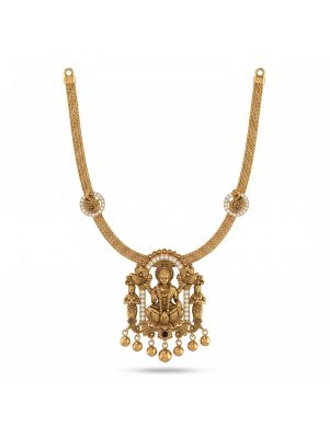 Divine Lakshmi Shrine Rope Gold Necklace-hover