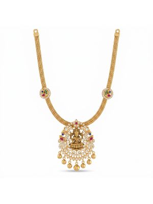 Sacred Lakshmi Gold Stones Necklace-hover