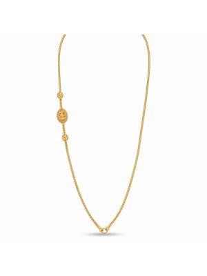 Gloriana Lakshmi Oval Mugappu Gold Chain-hover