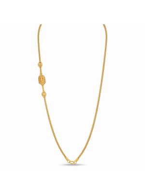 Heritage Lakshmi Shrine Side Mugappu Gold Chain-hover
