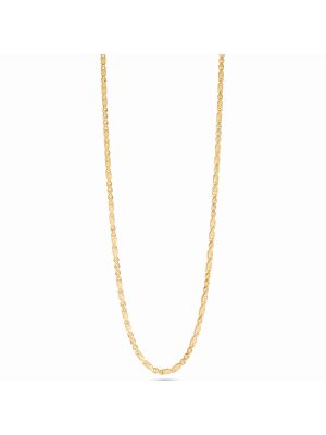 Modern Carved Oval Link Gold Chain-hover