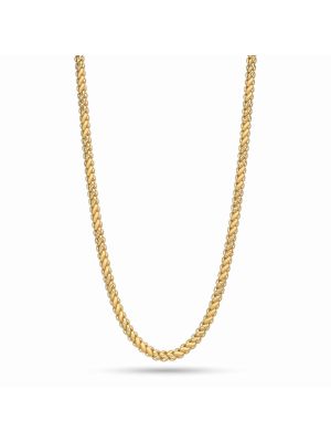 Spiral Twist Rope Link Gold Chain-hover