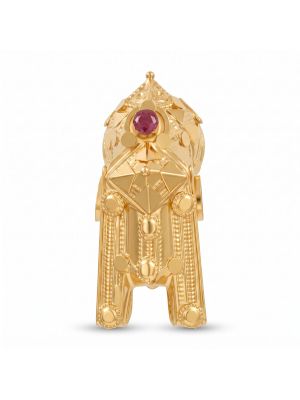 22K Traditional Gold Gounder Thali For Wedding-hover