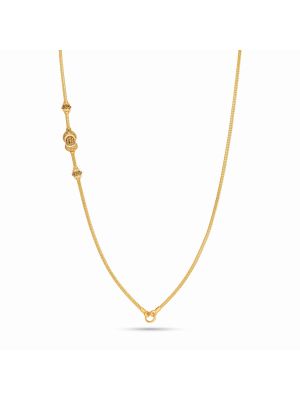 Antique Teardrop Lakshmi Mugappu Gold Chain-hover