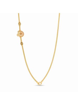 Regal Peacock Mugappu Antique Gold Chain-hover