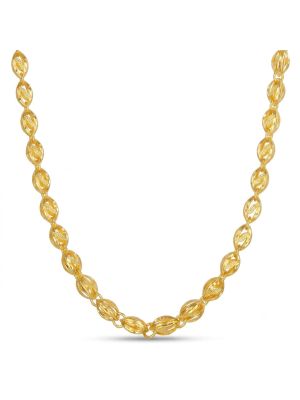 Italina Laser Cut Bead Gold Chain-hover