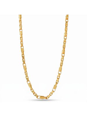 Italian Box Laser Cut Gold Chain-hover