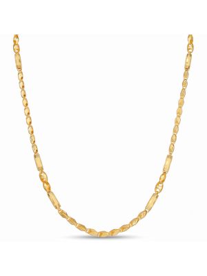 Italian Fancy Laser Cut Gold Chain-hover