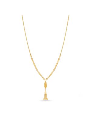 Contemporary Striped Navette Tassel Gold Chain-hover