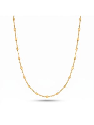 Grooved Cube Station Twisted Link Gold Chain-hover