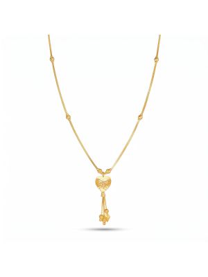 Radiance Laser Cut Leaf Drop Gold Chain-hover