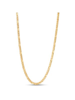 Diagonal Lasered Link Gold Chain-hover