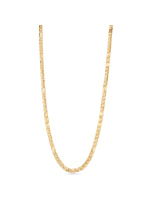 Modern Lasered Bar Gold Chain-hover
