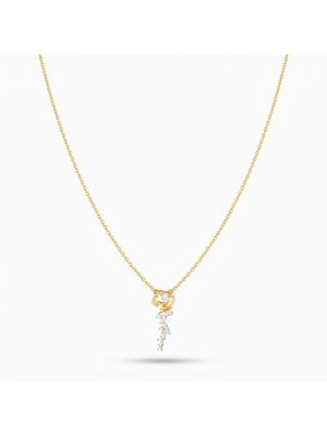 Botanical Solitaire Casting Gold Chain-hover