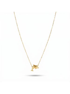 Royal Leaping Dolphin Casting Gold Chain-hover