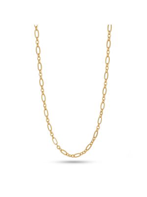 Textured Paperclip Link Gold Chain-hover