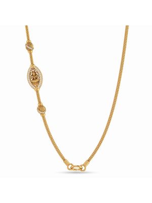 Antique Nakshi Lakshmi Oval Gold Chain-hover