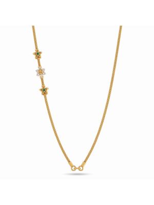 Antique Lakshmi Stones Mugappu Gold Chain-hover