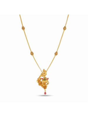 Mayura Lakshmi Motif Gold Chain-hover
