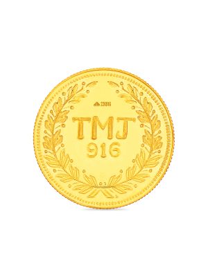 Auspicious Meenakshi Amman Deity 22K Gold Coin-hover