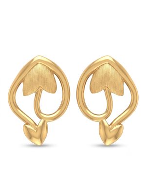Modern Blossom Gold Stud Earrings-hover