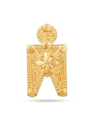Sacred Floral Crest Gold Thaali-hover