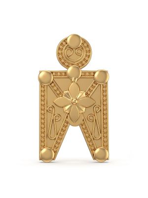 Traditional Floral Marappu Gold Thali-hover