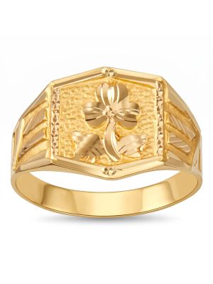 Blossom Sculpted Gold Ring-hover