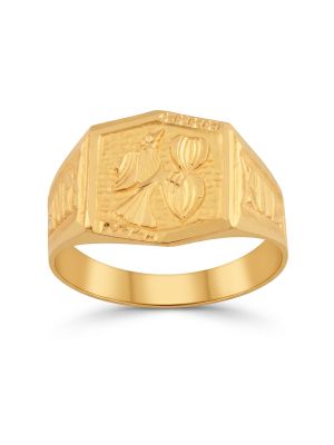 Bold Avian Signet Gold Ring-hover