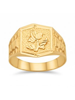 22 CT Brilliant Baroque Floral Gold Ring-hover