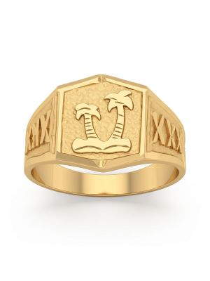 22CT Gold Palm Tree Gold Ring-hover