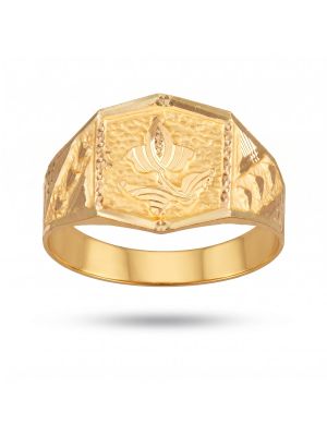 Blossom Crest Gold Ring-hover