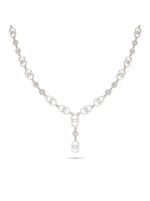 Elegant Silver Necklace-hover