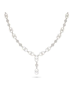 Elegant Silver Necklace-hover