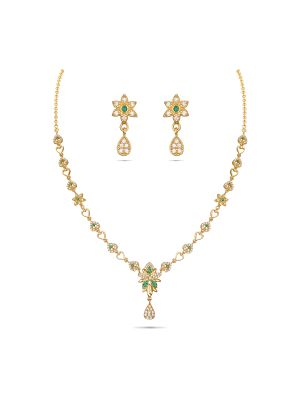 Silver Fancy Necklace Set-hover
